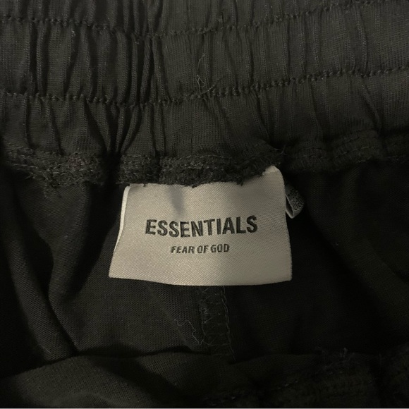 ESSENTIALS Black Drawstring Basic Shorts - Picture 3 of 3